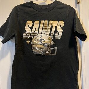 Kids Black Saints T-Shirt 5/6